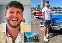 Killer who slashed and stabbed Brit tourist, 22, dozens of times in THE face and neck, dragged him down a stairwell