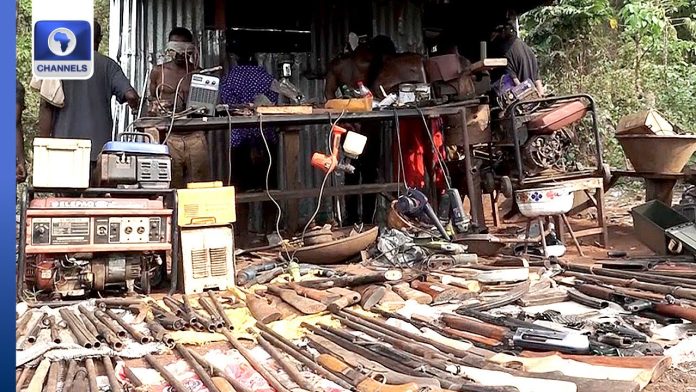 6 Army Uncovers Illegal Arms Factory In Delta State Nigerian Army Discover Illicit Weapons Manufacturing Facility In Delta State