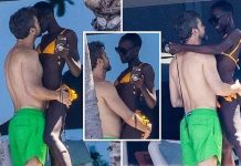 Lupita Nyong’o and Joshua Jackson passionately kiss while he LIFTS up bikini-clad beauty by her derriere