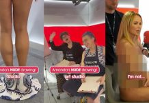 ‘Daring’ Amanda Holden strips NAKED before colleagues in studios for a life drawing session