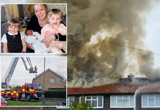 _ Six-year-old girl RUN inside her burning house to rescue her mother, brother and sister 525252