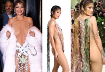 Rita Ora Opts For A Braless Look In A Strikingly Revealing Sheer Feathered Gown Rita Ora Opts For A Braless Look In A Strikingly Revealing Sheer Feathered Gown, Featuring A Daringly Placed Beaded Skirt, As She Steps Out From Her Hotel In Yet Another Met Gala Ensemble Alongside Husband Taika Waititi