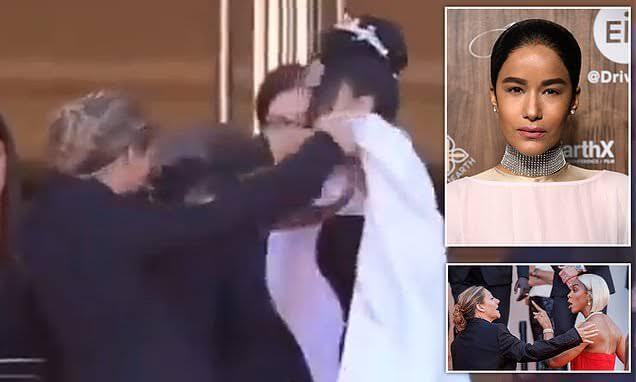 _ Fight breaks OUT on red carpet as security guard who clashed with Kelly Rowland fights with actress 4322