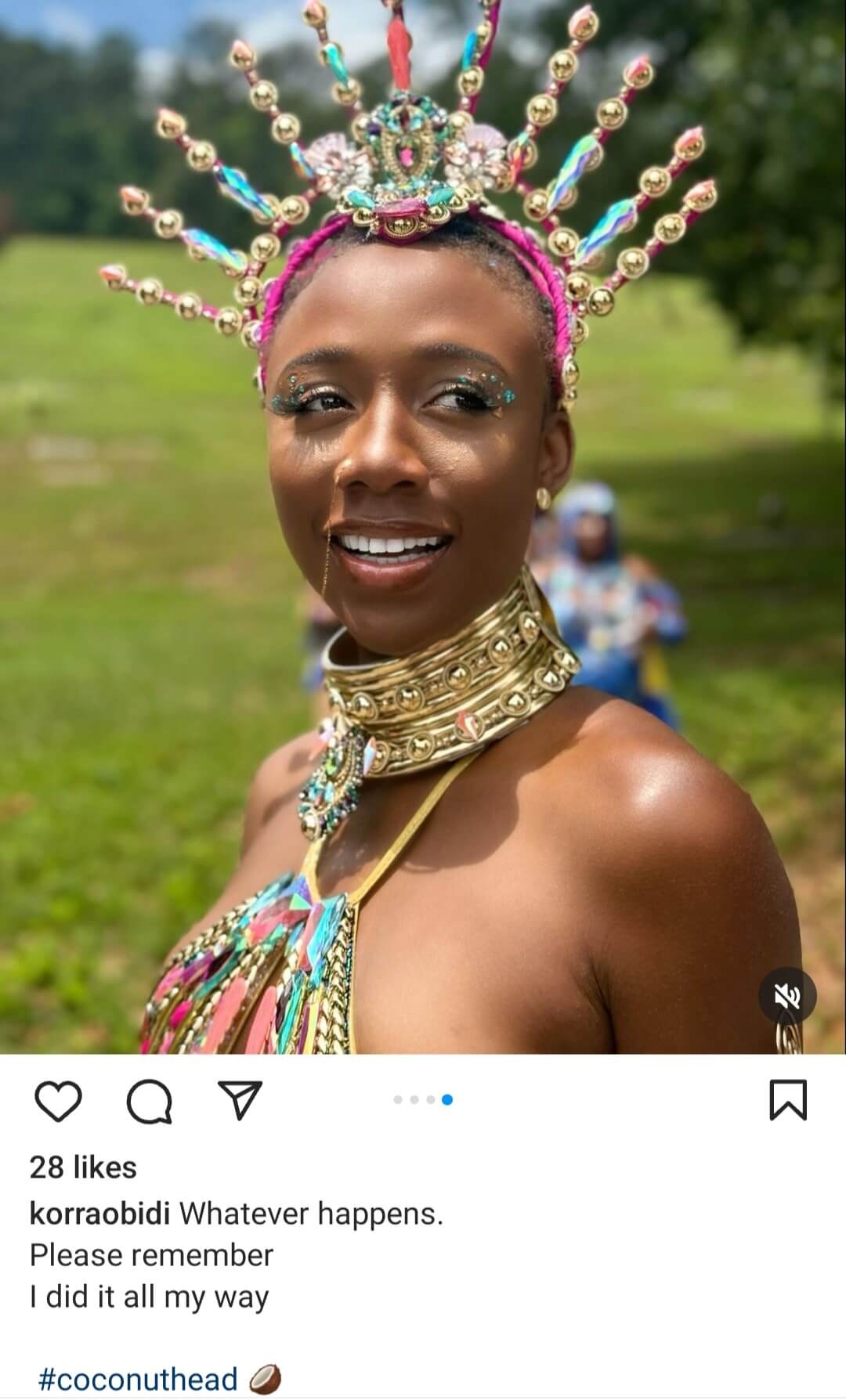 Korra Obidi SHARES racy photos of herself in a skimpy carnival costume