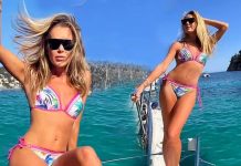 Amanda Holden, 53, flaunts HER physique in colourful bikini in latest Instagram post