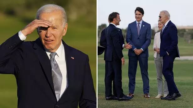 Biden appears to wander off at G7 summit before being pulled back by Italian PM__