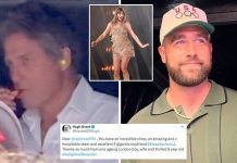 Hugh Grant REVEALS ‘incredible’ night knocking back tequila shots with Travis Kelce in VIP box