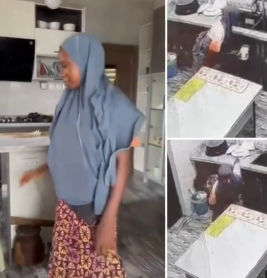 8 CCTV CCTV Reveals When A Maid Urinated Into Her Employer's Mug In The Kitchen