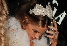 Kate Beckinsale celebrates HER 51st birthday in a TINY glitzy dress