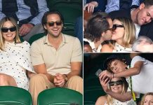 Pregnant Margot Robbie makes her first public appearance WITH husband Tom at Wimbledon