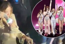 Rita Ora CRIES during Girls Aloud’s emotional tribute to late bandmate Sarah Harding: video