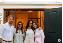 The Duke and Duchess of Sussex Coordinate in Cream for Private Gathering with Oprah Winfrey and Ellen DeGeneres