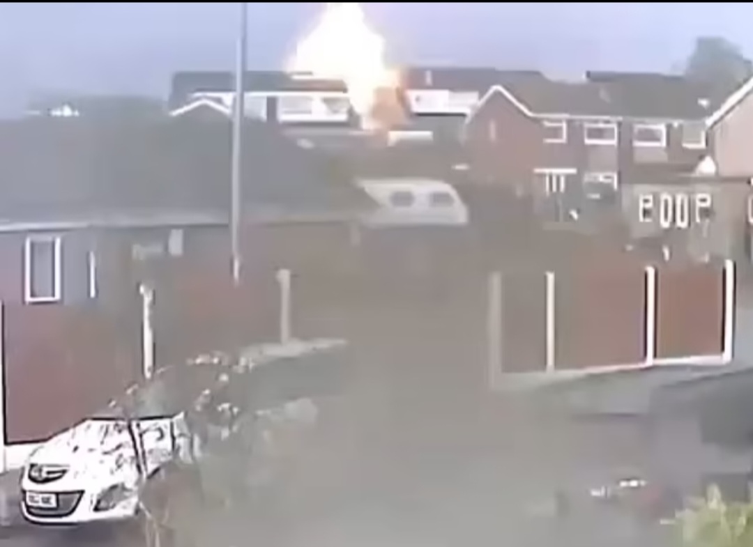8 Moment lightning strikes home and sparks explosion