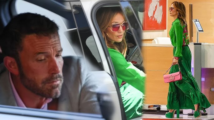 TENSE REUNION_ Jennifer Lopez and Ben Affleck seen arriving at their shared office in LA 52522