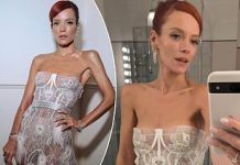 Fans fear for Lily Allen as she SHOWS OFF her thin frame in revealing dress