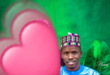 Borno State: Nigerian Man Hides His Fiancé’s Face In Pre-Wedding Photo