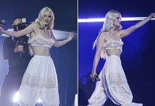 Anya Taylor-Joy ALMOST ‘bares all’ in sheer lace bralet at the launch of her new film The Gorge