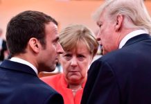 Donald Trump EMBARRASSES French President Emmanuel Macron on his visit to Washington DC