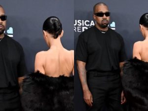 Kanye West names Bianca Censori's controversial naked Grammys dress