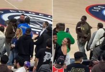 WATCH: Travis Scott manhandled by security AFTER NOT being recognized at Lakers game