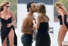 Gisele ‘in sëxy swimwear’ and Joaquim Valente turn heads as THEY passionately kiss