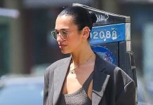 Dua Lipa FLASHES her underwear under a nude sheer skirt in a date with fiancé Callum Turner