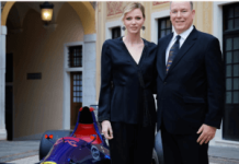 Princess Charlene Stuns In Sleek Black Look At Monaco Grand Prix Reception