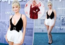 Meghan Trainor shows off NEW boob job on red carpet after weight-loss drug admission