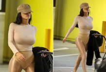 Bianca Censori arrives at Melbourne with only underwear and tights