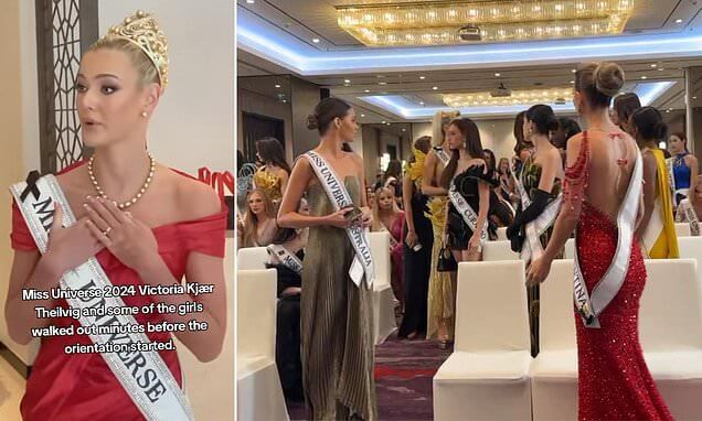 Miss Universe winner storms out of this year's event after pageant  president calls Miss Mexico 'DUMB'