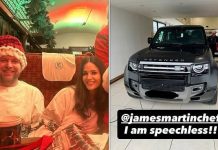 James Martin is engaged to personal trainer girlfriend Kim Johnson…GIFTS her £150,000 Land Rover