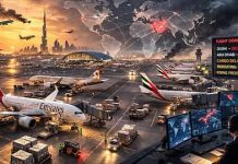 IRAN WAR: Dubai and Abu Dhabi airport chaos as flights axed after blasts