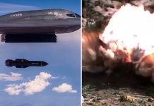 Trump posts video of 2,000lb bunker buster bombs hitting IRAN enriched ‘uranium bunker’