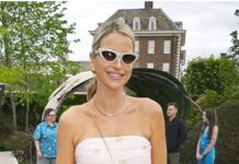 Chelsea Flower Show: Pregnant Vogue Williams shows off her BUMP in a pink strapless dress