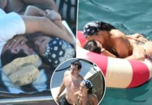 Dua Lipa and shirtless Callum Turner send temperatures soaring with PDA-heavy honeymoon