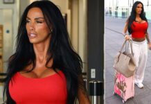 Katie Price with swollen lips jets off to Dubai to CONFRONT husband Lee Andrews following his prison stint