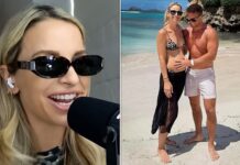 Pregnant Vogue Williams issues warning THAT baby number four’s name is ‘mad’