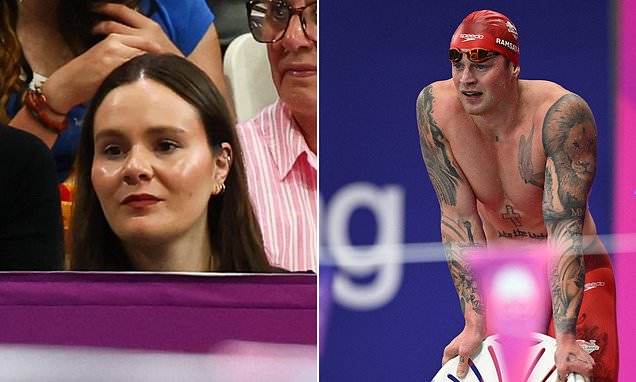 Adam Peaty suffers ANOTHER setback in the 4x100m medley relay as Pregnant Holly Ramsay looks on 7272727