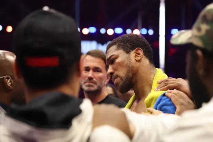 Anthony Joshua IN TEARS as he dedicates his victory over Kristian Prenga to two best friends killed in car crash