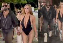 Bianca Censori goes TOPLESS in Ibiza club ahead of Kanye’s West gig in Madrid