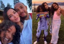 Kim Kardashian and Lewis Hamilton cozy up in sweet snaps with daughter Chicago