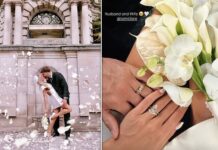 Molly Smith and Tom Clare are married! Bride stuns in a white minidress