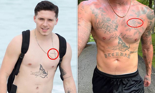 Brooklyn Beckham reveals his tattoos tribute to estranged mum and dad are COVERED UP 625252