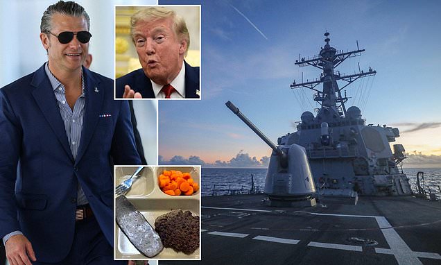 Crisis as Trump's warship breaks down in the Middle East with sailors going FOUR DAYS without food, water and toilets 615141
