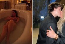 Ellie Goulding poses naked in a bathtub at the hotel that inspired her romantic track about her boyfriend Beau