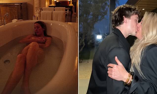 _Ellie Goulding poses naked in a bathtub at the hotel that inspired her romantic track about her boyfriend Beau 5252552