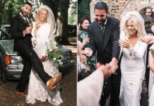 ‘Glowing’ Emily Atack ties the knot with Alistair Garner in intimate ceremony ahead of their Spanish nuptials