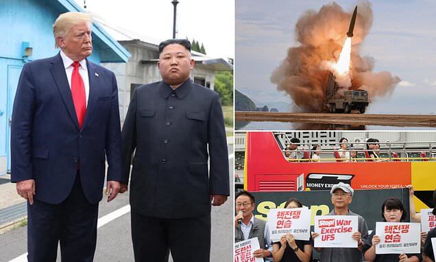 Trump raves about Kim Jong Un and says US to REDUCE military drills with South Korea after it stayed out of Iran war 625225 (1)