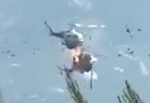 Two helicopters collide while fighting wildfires in Greece