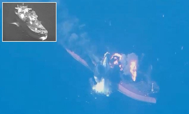 US STRIKES three Iranian oil carriers after their ballistic missiles targeted American warships 62525